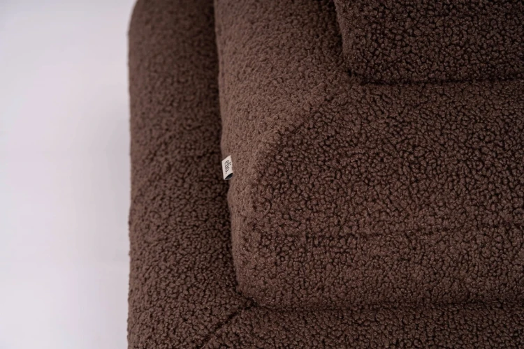 legowisko ortopedyczne elio.bed z pianką memory z żelem chłodzącym w brązowym pokrowcu teddy