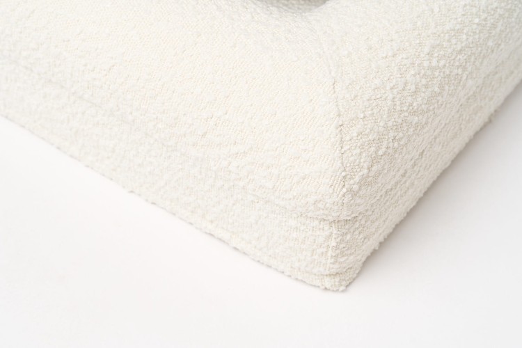 legowisko ortopedyczne dla psa elio.bed cream boucle fabric detail, detale tkaniny boucle