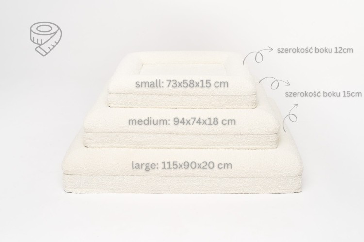 legowisko ortopedyczne dla psa elio.bed rozmiary SIZES