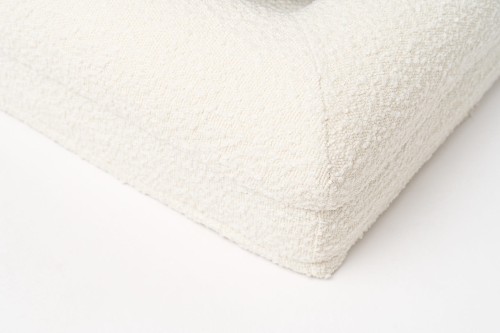 legowisko ortopedyczne dla psa elio.bed cream boucle fabric detail, detale tkaniny boucle